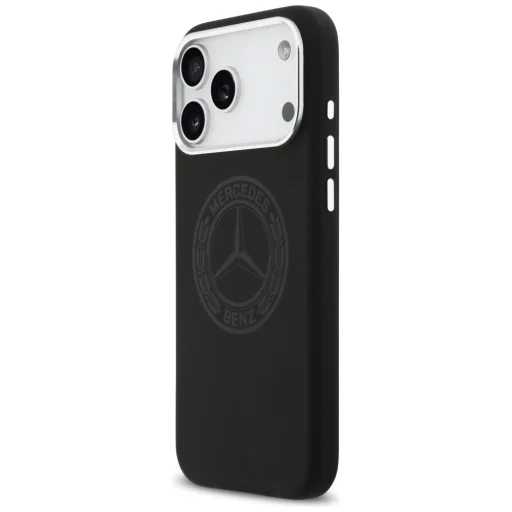 Mercedes Szilikon Retro Logós MagSafe tok iPhone 17 Pro Max - Fekete tok - 2