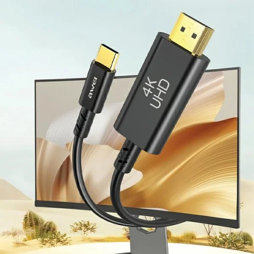 AWEI CL-212T USB-C - HDMI 4K 30Hz kábel Fekete - 2