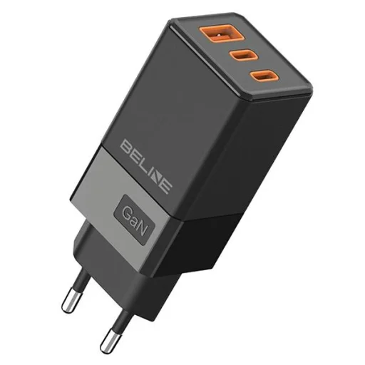 Beline BLN3CB65 hálózati töltő 2x USB-C + 1x USB 65W fekete PD 3.0 + QC 3.0 GaN - 1