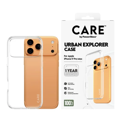 iPhone 17 Pro PanzerGlass® - CARE Flagship Urban Explorer - Átlátszó tok - 6