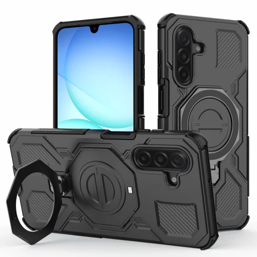 Samsung Galaxy A17 5G / A17 4G Fekete Techsuit Carbon Shield PRO tok - 1