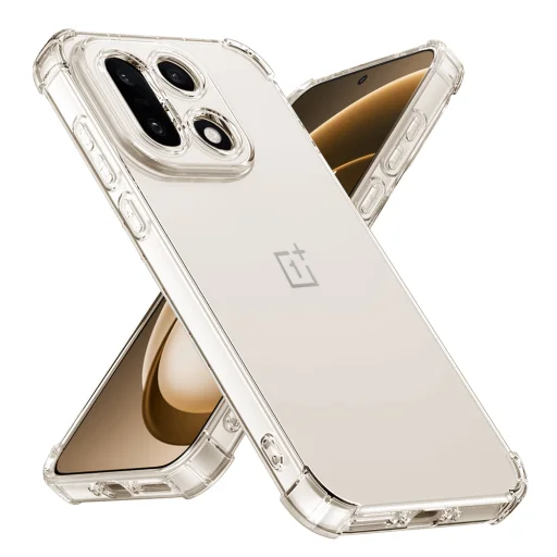 OnePlus 15 Techsuit - Shockproof Clear Silicone - Átlátszó burkolat tok - 1