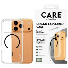 CARE, a PanzerGlass által, Flagship Urban Explorer tok fekete MagSafe-fel iPhone 17 Pro-ra - Átlátszó tok