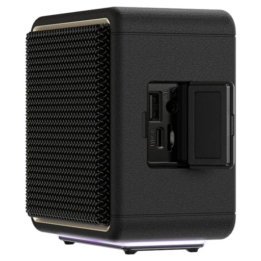 Acefast - Wireless Speaker Nano (K3) - Bluetooth 5.4, RGB világítások, kihangosított hívások, USB, TF, AUX, IPX6, USB-C, 2600mAh - Fekete - 4