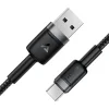 Acefast - Adatkábel (C22-04) - Gyors töltés, USB-ről Type-C-re, 3A, Hajlítás-álló, Széles körű kompatibilitás, Nejlon fonat, 1,2m - Fekete thumbnail