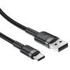 Acefast - Adatkábel (C22-04) - Gyors töltés, USB-ről Type-C-re, 3A, Hajlítás-álló, Széles körű kompatibilitás, Nejlon fonat, 1,2m - Fekete thumbnail