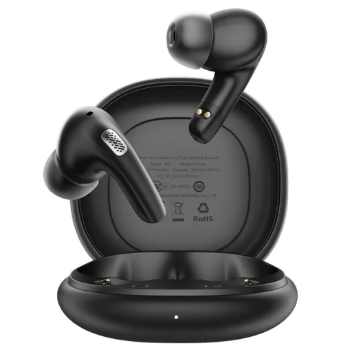 Acefast - Vezeték nélküli fülhallgató (W3) - Bluetooth V5.4, Aktív zajcsökkentés, 4 mikrofon, ANC + ENC, IPX4, 350mAh - Fekete - 1