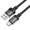 USB Type-C ACEFAST Data Cable (C9-04) Gyors Töltés, 3A, Fonott Nylon, 25.000 Hajlítás, 1.2m - Fekete thumbnail
