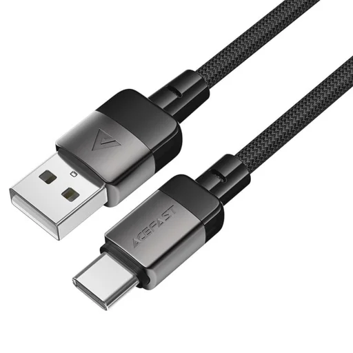 USB Type-C ACEFAST Data Cable (C9-04) Gyors Töltés, 3A, Fonott Nylon, 25.000 Hajlítás, 1.2m - Fekete - 2