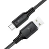 Acefast USB Type-C adatkábel (C17-04), gyorstöltő, 3A, hajlításálló, puha szilikon, 1,2 m - fekete - 2