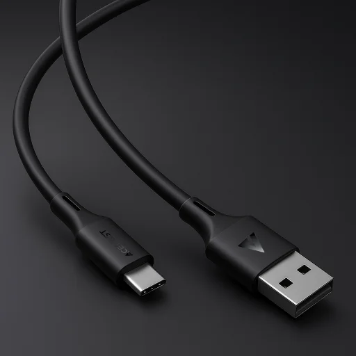 Acefast dátový kábel USB Type-C (C17-04), rýchlonabíjací, 3A, odolný voči ohýbaniu, mäkký silikón, 1,2 m - čierny - 4