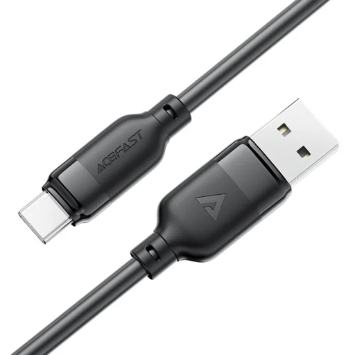 Data Cable (C16-04) Gyors Töltőkábellel, USB-ről Type-C-re, 3A, Hajlításálló, 1.2m - Fekete - 2