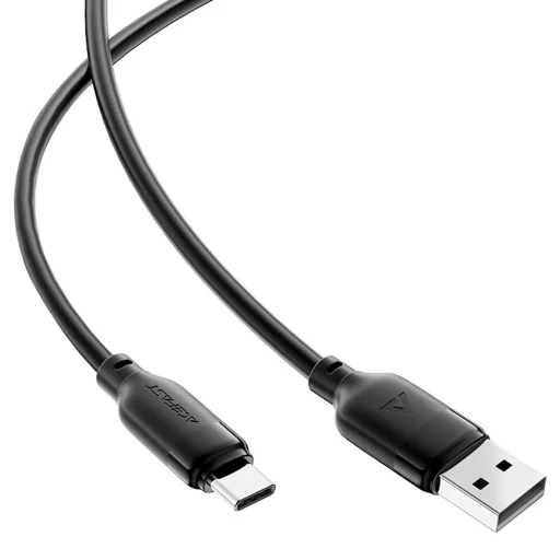 Data Cable (C16-04) Gyors Töltőkábellel, USB-ről Type-C-re, 3A, Hajlításálló, 1.2m - Fekete - 3