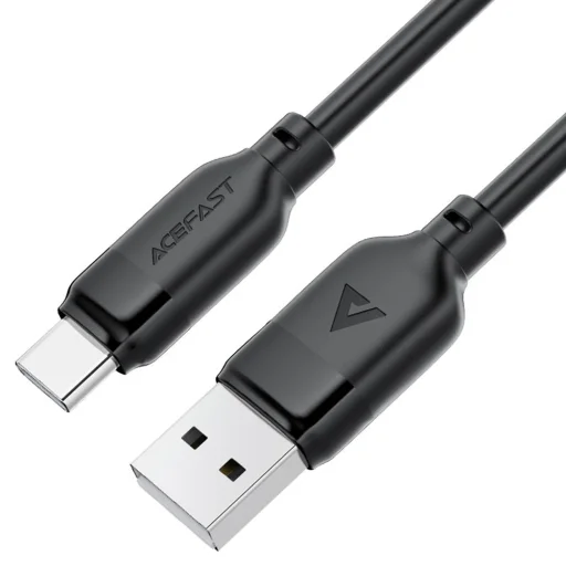 Data Cable (C16-04) Gyors Töltőkábellel, USB-ről Type-C-re, 3A, Hajlításálló, 1.2m - Fekete - 1