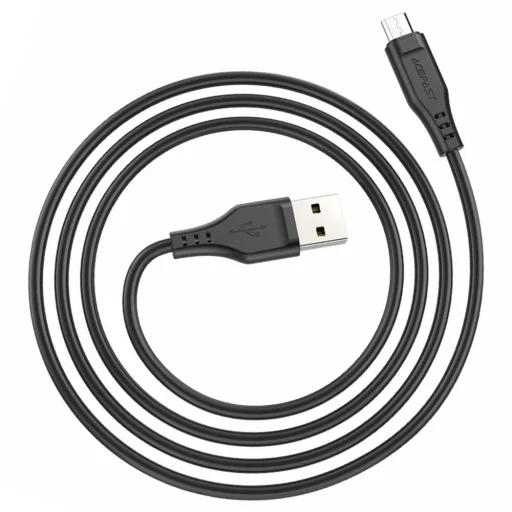 USB - Micro-USB 1.2m Acefast - Data Cable (C3-09), 2.4A, 480Mbps, Fehér - 2