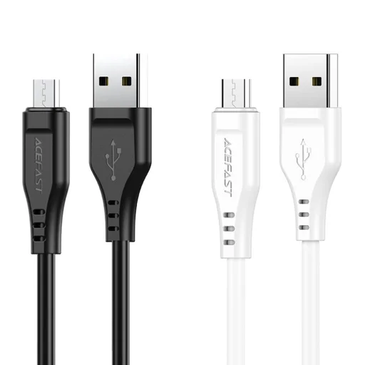 USB - Micro-USB 1.2m Acefast - Data Cable (C3-09), 2.4A, 480Mbps, Fehér - 5