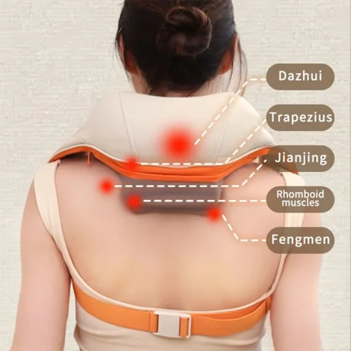 Yesido - Nyakmasszírozó (MG16) - 3 masszázs mód, integrált hőterápia, shiatsu dagasztó technológia, 2000mAh - Bézs - 9