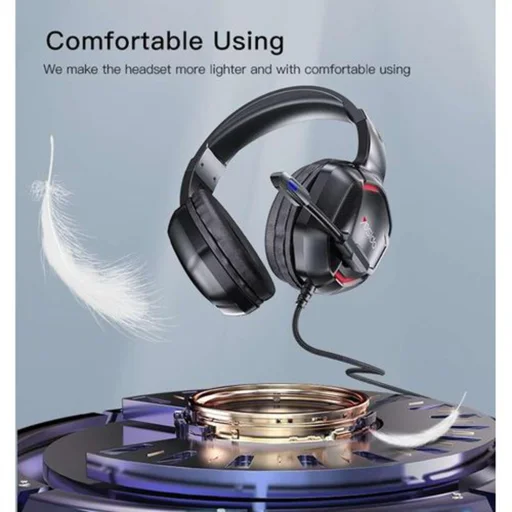 Gaming Fülhallgató Yesido EK01 - Vezetékes, 3.5 mm Jack, Mikrofonnal, RGB LED Fények - Fekete - 6