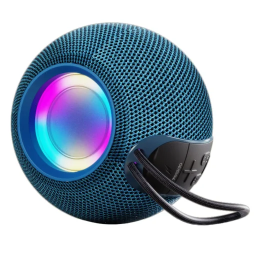 Yesido - Vezeték nélküli hangszóró (YSW13) - Bluetooth 5.1, RGB világítás, hordozható, surround hangzás, TF, USB, DC5V, 1200mAh, 5W - Kék - 2