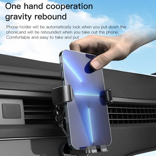 Yesido - Autós tartó (C166) - Gravitációs rögzítés légbeömlőre - Fekete - 5