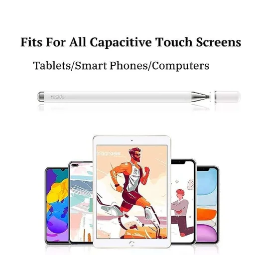 Android, iOS, Microsoft - Fehér Yesido - Stylus Pen (ST03) - Aluminum Alloy - 6