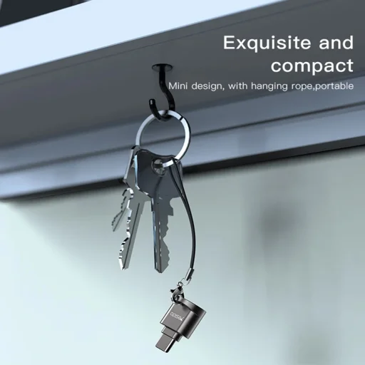 Yesido - Kártyaolvasó (GS19) - OTG Adapter, Type-C to TF Kártya - Szürke - 6