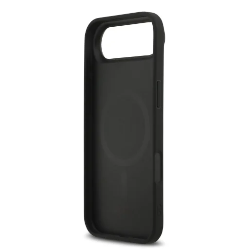  iPhone 17 Air fekete DKNY PU bőrhuzatos rácsmintás Magsafe tok - 6