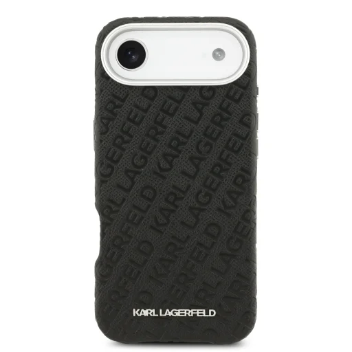  iPhone 17 Air Fekete Karl Lagerfeld Grained PU Repeated Logo MagSafe tok - 3