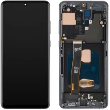LCD kijelző modul MP Samsung Galaxy S20 Ultra G988, OLED verzió, utángyártott, fekete