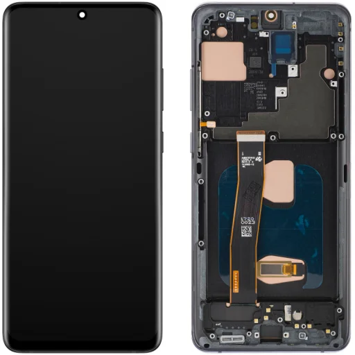 LCD kijelző modul MP Samsung Galaxy S20 Ultra G988, OLED verzió, utángyártott, fekete - 1