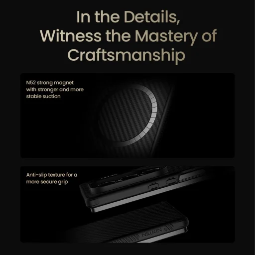  Samsung Galaxy Z Fold 7 Arany Nillkin Synthetic Fiber PRO Mágneses tok - 3