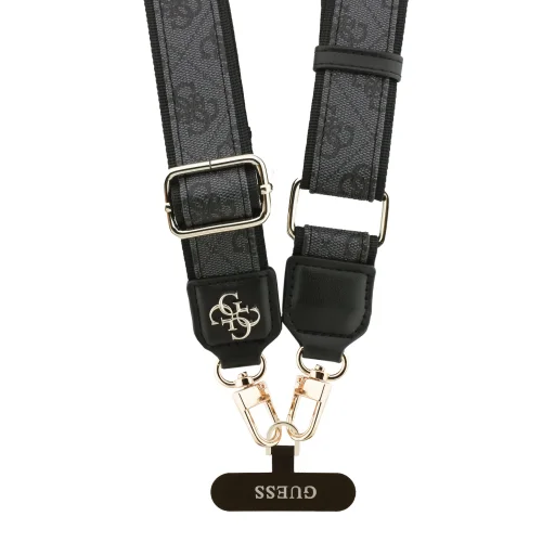 Guess Crossbody Strap PU 4G Metal Logo Fekete - 3