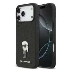  iPhone 17 Pro Max Black Karl Lagerfeld Fixed Glitter Metal Ikonik tok