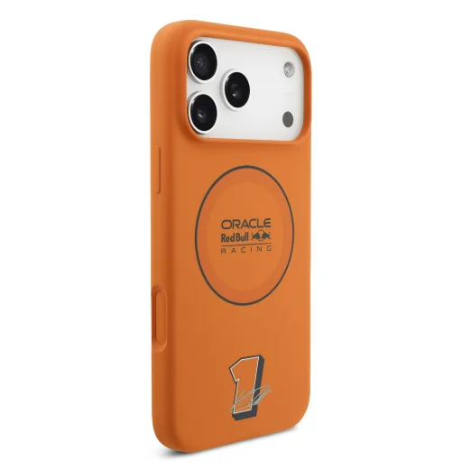  iPhone 17 Pro Max Narancs Red Bull Szilikon Kék Gyűrűs MagSafe tok - 4