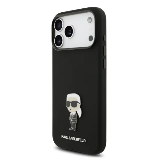  iPhone 17 Pro Max Karl Lagerfeld Liquid Silicone Metal Ikonik tok - 2