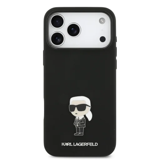  iPhone 17 Pro Max Karl Lagerfeld Liquid Silicone Metal Ikonik tok - 3