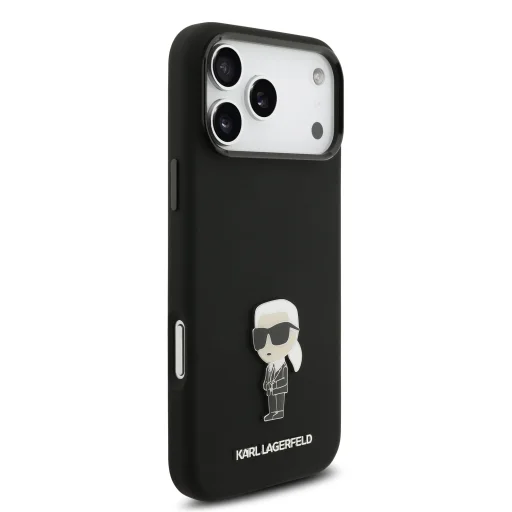  iPhone 17 Pro Max Karl Lagerfeld Liquid Silicone Metal Ikonik tok - 4