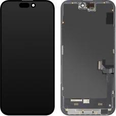 LCD Kijelző Modul MP az Apple iPhone 15 Plus-hoz, Soft OLED FHD Diagnosztikai Verzió, Aftermarket, Fekete