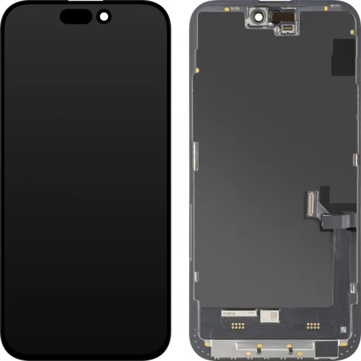 LCD Kijelző Modul MP az Apple iPhone 15 Plus-hoz, Soft OLED FHD Diagnosztikai Verzió, Aftermarket, Fekete - 1