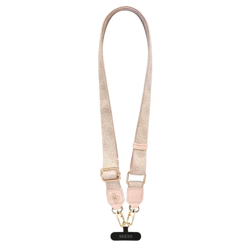  Guess Csuklópánt Crossbody Strap PU 4G Metal Logo Pink - 1
