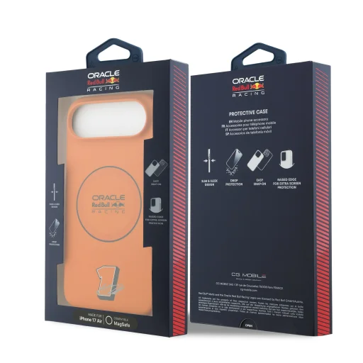  iPhone 17 Air Red Bull Szilikon Kék Gyűrűs MagSafe Tok - 7