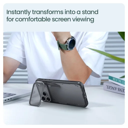  Apple iPhone 17 Pro Max Nillkin Iceblade Pro tok - Sötét Éjszakai Fekete - 7