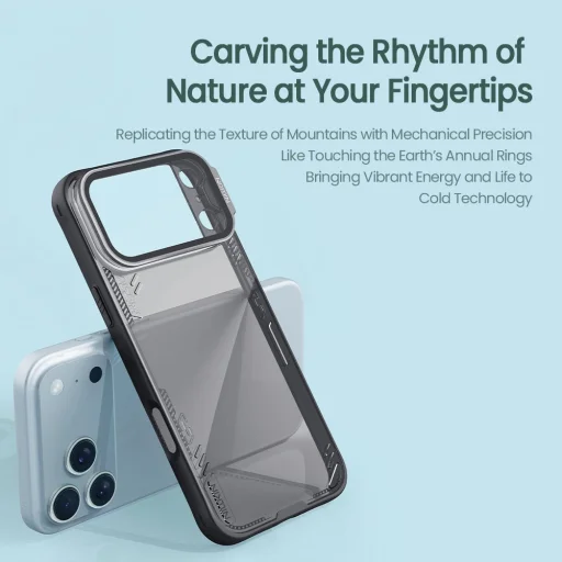  Apple iPhone 17 Pro Max Nillkin Iceblade Pro tok - Sötét Éjszakai Fekete - 5