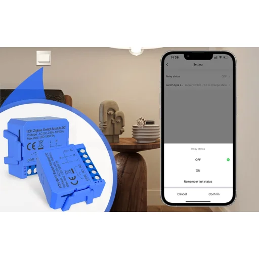Avatto ZWSM16-DC-1 ZigBee Száraz Érintkezős Kapcsoló - 7