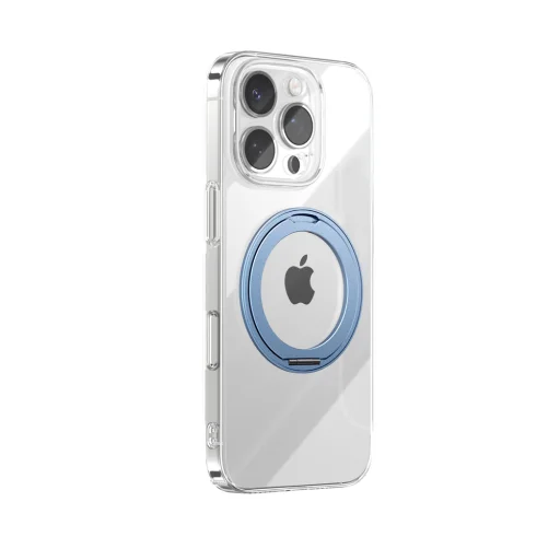 Joyroom JR-16JL6 tok iPhone 16 Pro Max-hoz, ultravékony és MagSafe kompatibilis 360°-os gyűrűs tartóval - Kék tok - 1