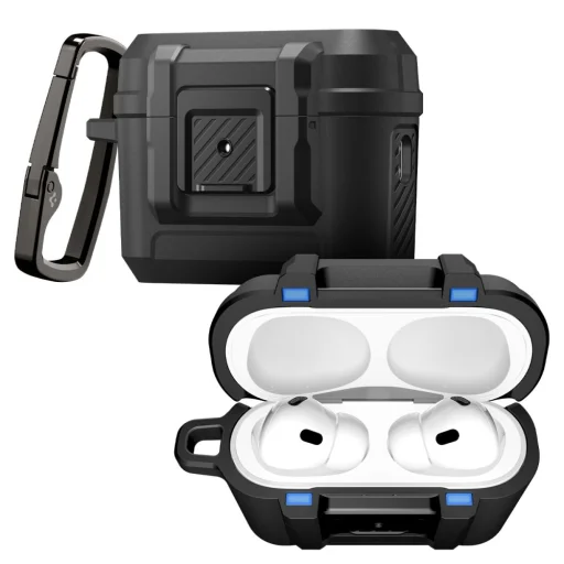 Apple Airpods Pro 3 Spigen Lock Fit Matte Fekete tok - 2