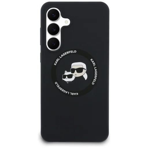 Samsung Galaxy S25 FE Karl Lagerfeld Szilikon Karl&Choupette Heads MagSafe tok fekete - 3