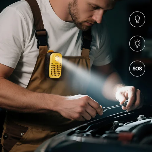 Joyroom Maya JR-MS03 hordozható Bluetooth hangszóró beépített zseblámpával, ellenálló - sárga - 15