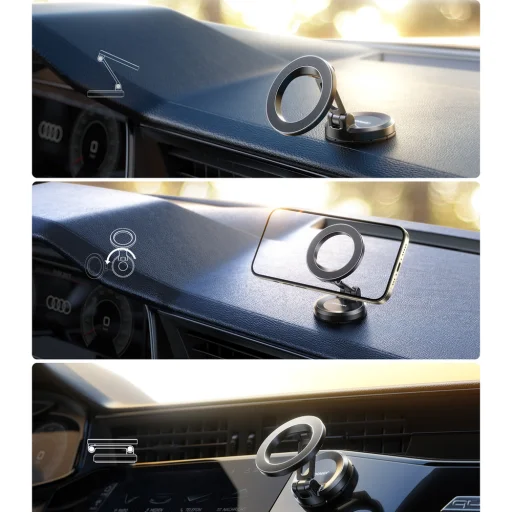 Joyroom JR-ZS505 Mágneses műszerfali tartó MagSafe kompatibilis - Fekete - 6