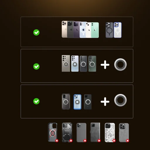 Joyroom JR-ZS505 Mágneses műszerfali tartó MagSafe kompatibilis - Fekete - 10